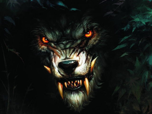 Das Werewolf Artwork Wallpaper 640x480