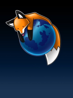 Обои Tired Firefox 240x320