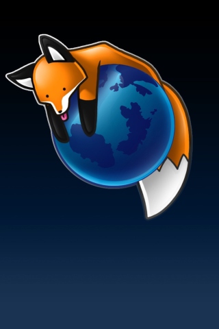 Обои Tired Firefox 320x480