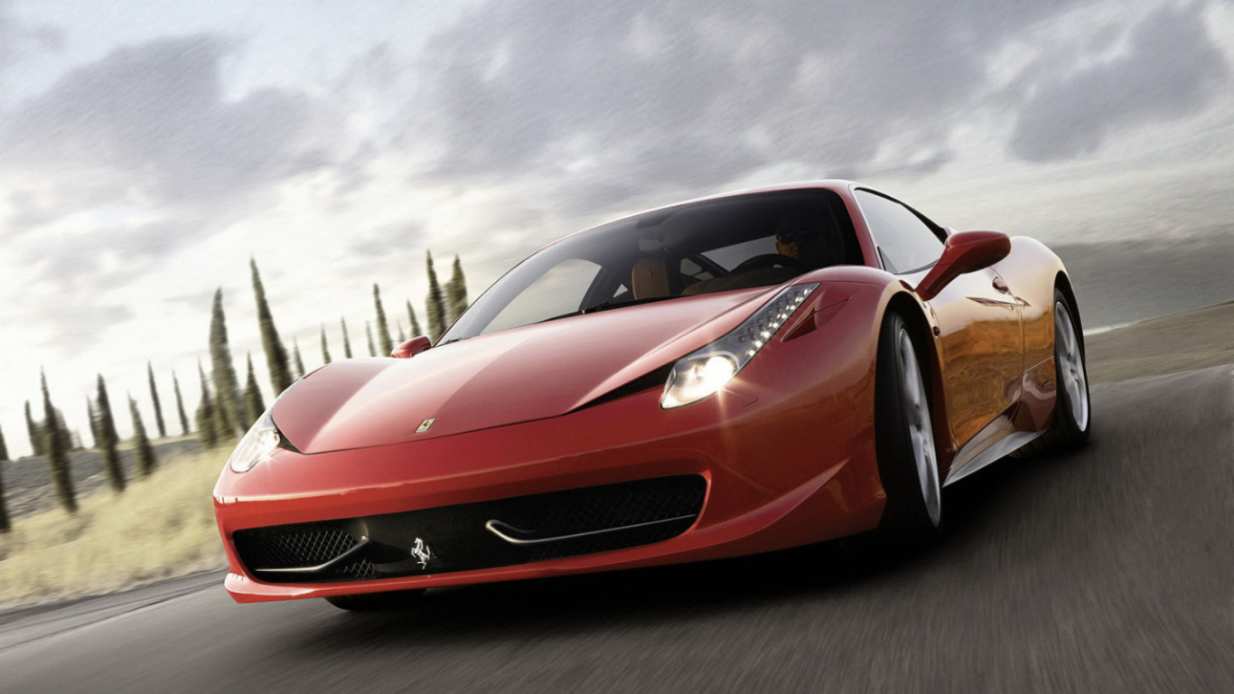Fondo de pantalla Ferrari 458 1366x768