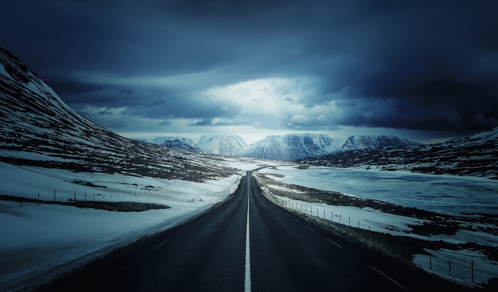Das Ring Road - Iceland Wallpaper 1024x600