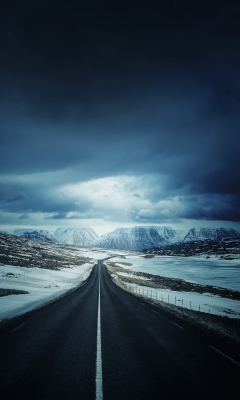 Обои Ring Road - Iceland 240x400