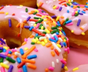Fondo de pantalla Sugar Donuts 176x144