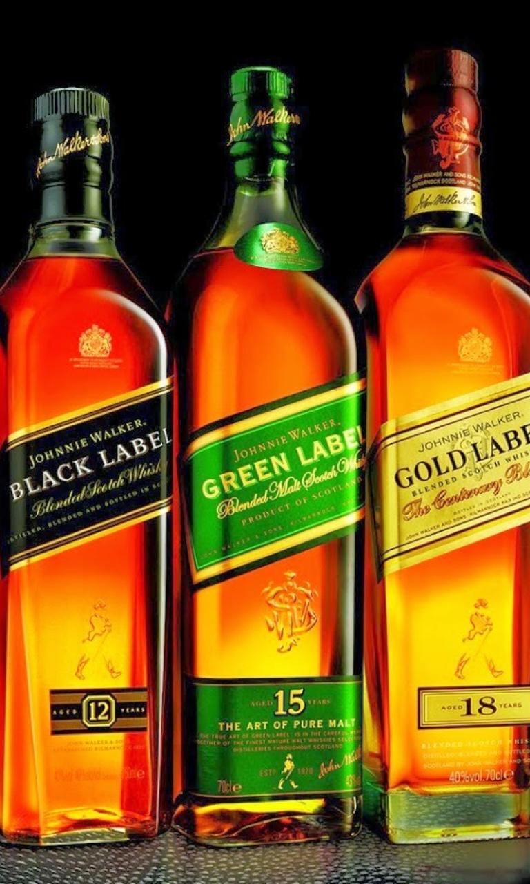 Das Johnnie Walker Label Whisky Wallpaper 768x1280