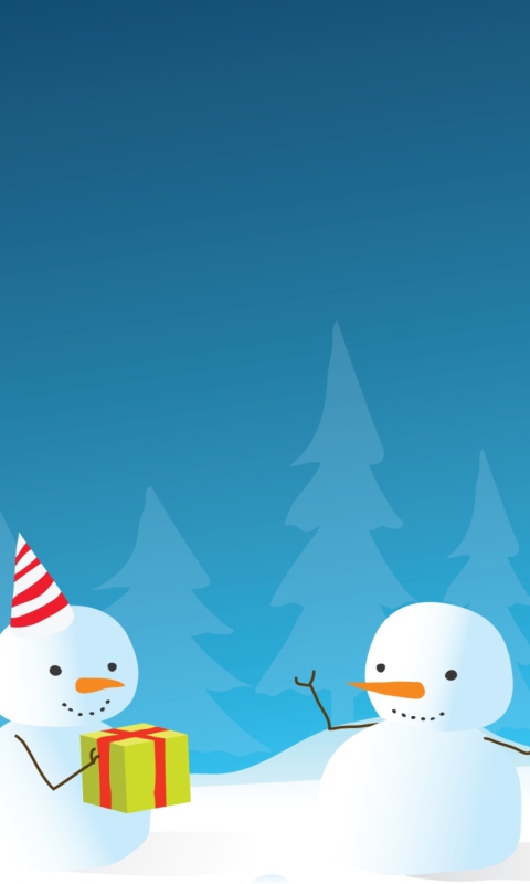 Happy Winter Holidays wallpaper 480x800