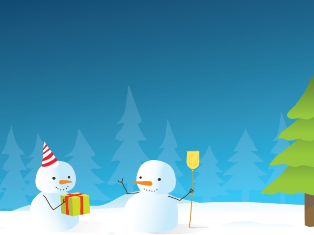 Das Happy Winter Holidays Wallpaper 640x480