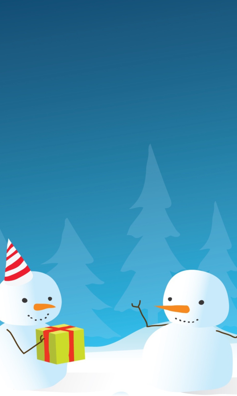 Das Happy Winter Holidays Wallpaper 768x1280