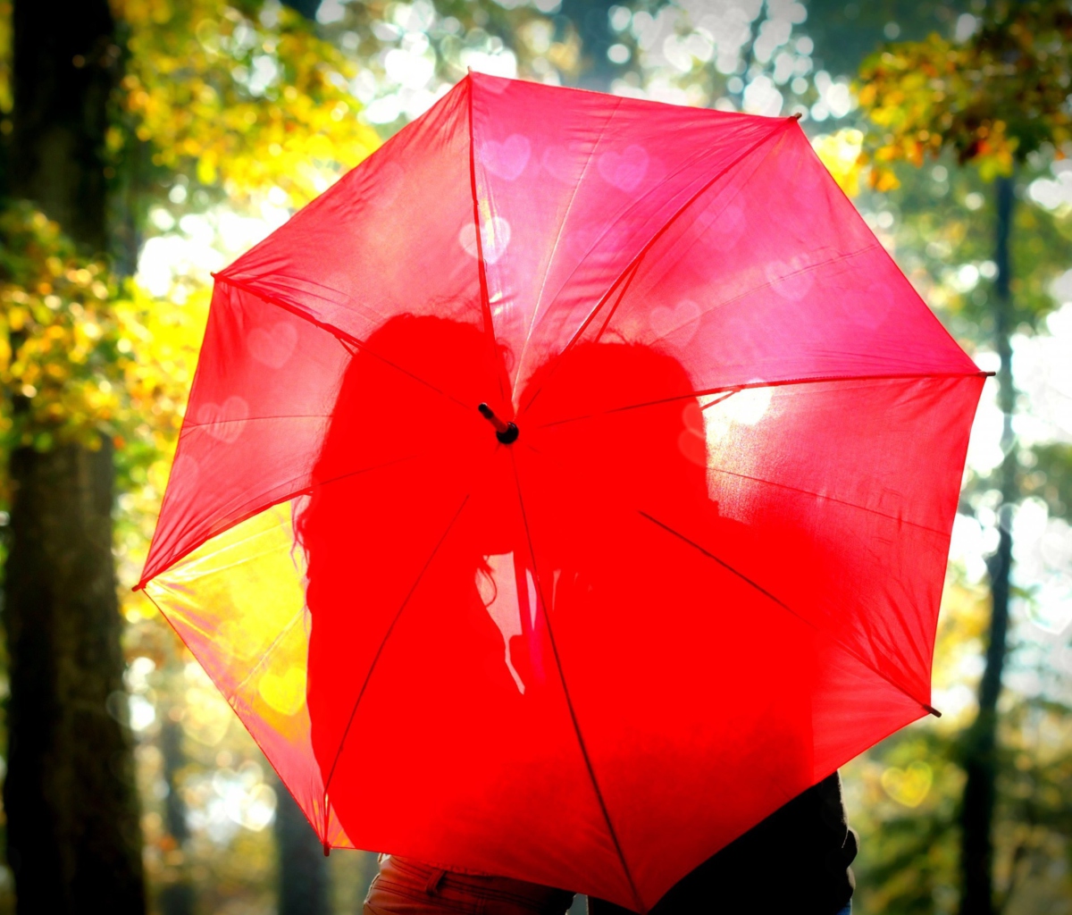 Couple Behind Red Umbrella screenshot #1 1200x1024