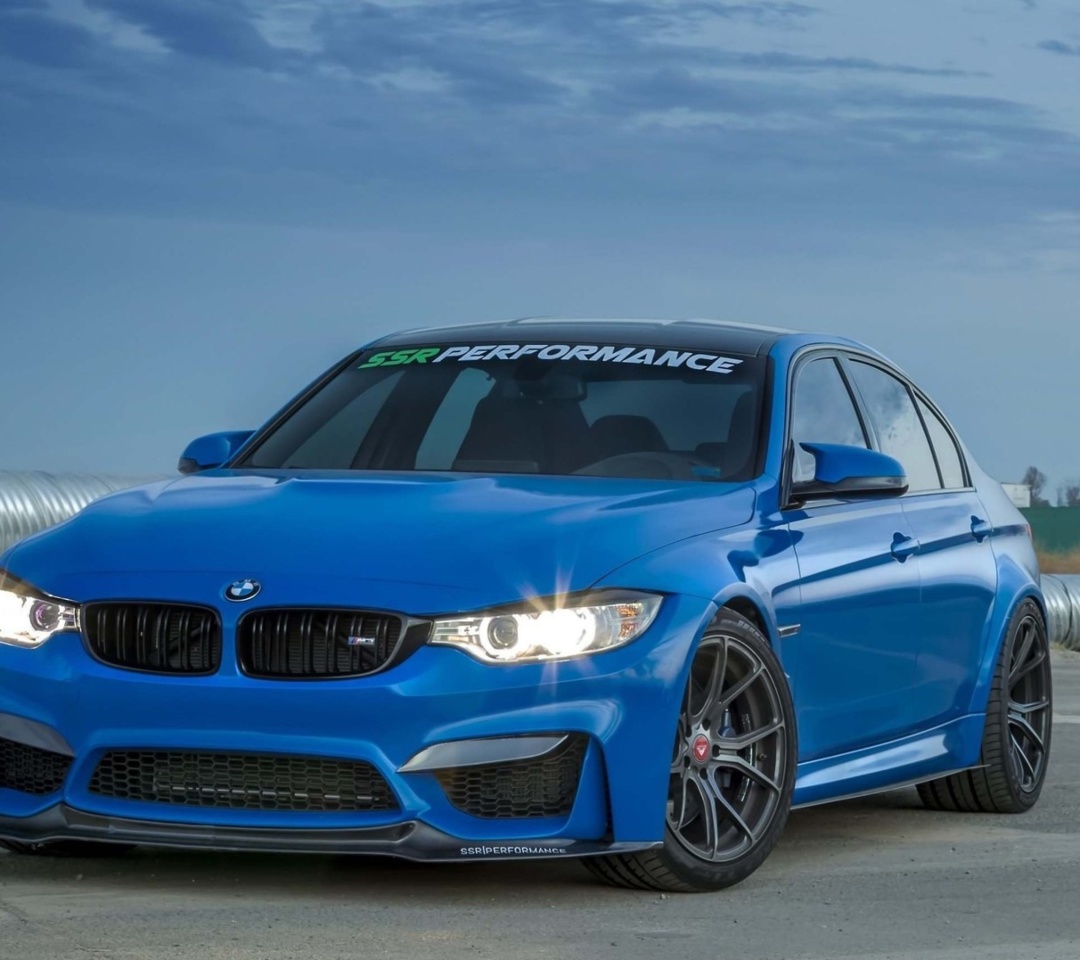 Fondo de pantalla BMW M3 Blue 1080x960
