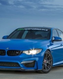 BMW M3 Blue wallpaper 128x160