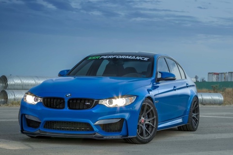 Fondo de pantalla BMW M3 Blue 480x320