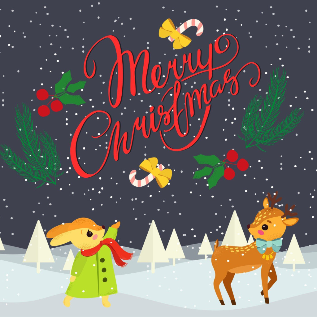 Das Merry Christmas Wallpaper 1024x1024