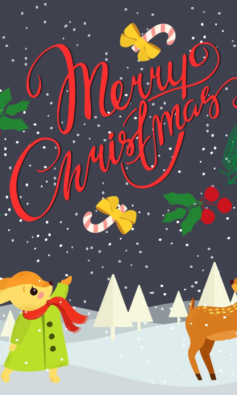 Das Merry Christmas Wallpaper 768x1280