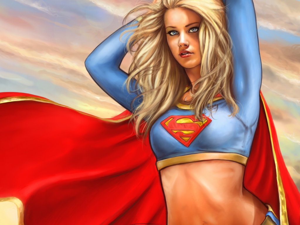 Das Marvel Supergirl DC Comics Wallpaper 1024x768