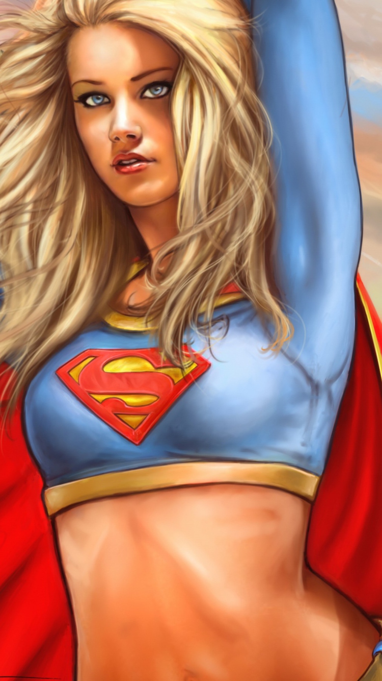 Marvel Supergirl DC Comics wallpaper 750x1334