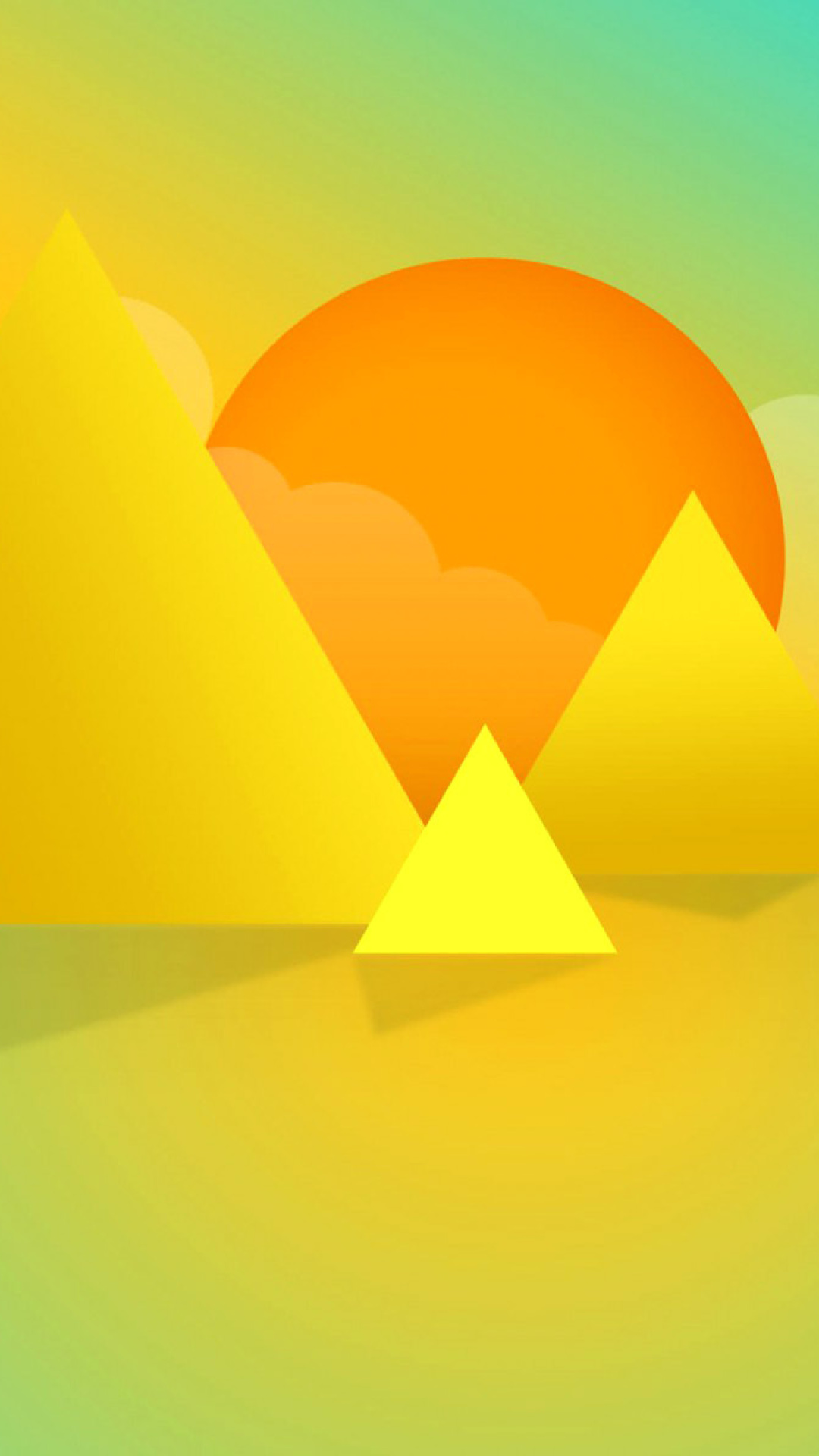 Yellow Geometric Shapes screenshot #1 1080x1920