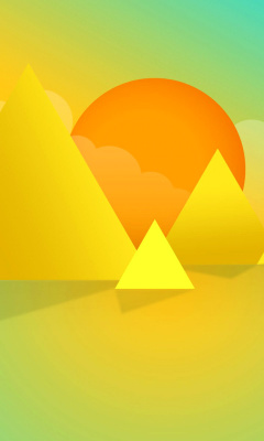 Fondo de pantalla Yellow Geometric Shapes 240x400