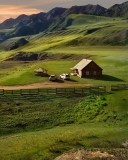 Little House In Mountains wallpaper 128x160