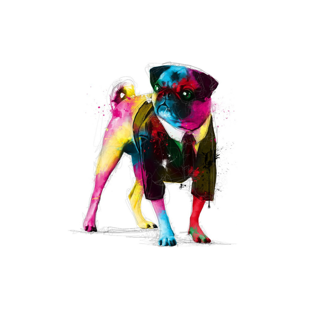Sfondi Dog In Suit Illustration 1024x1024