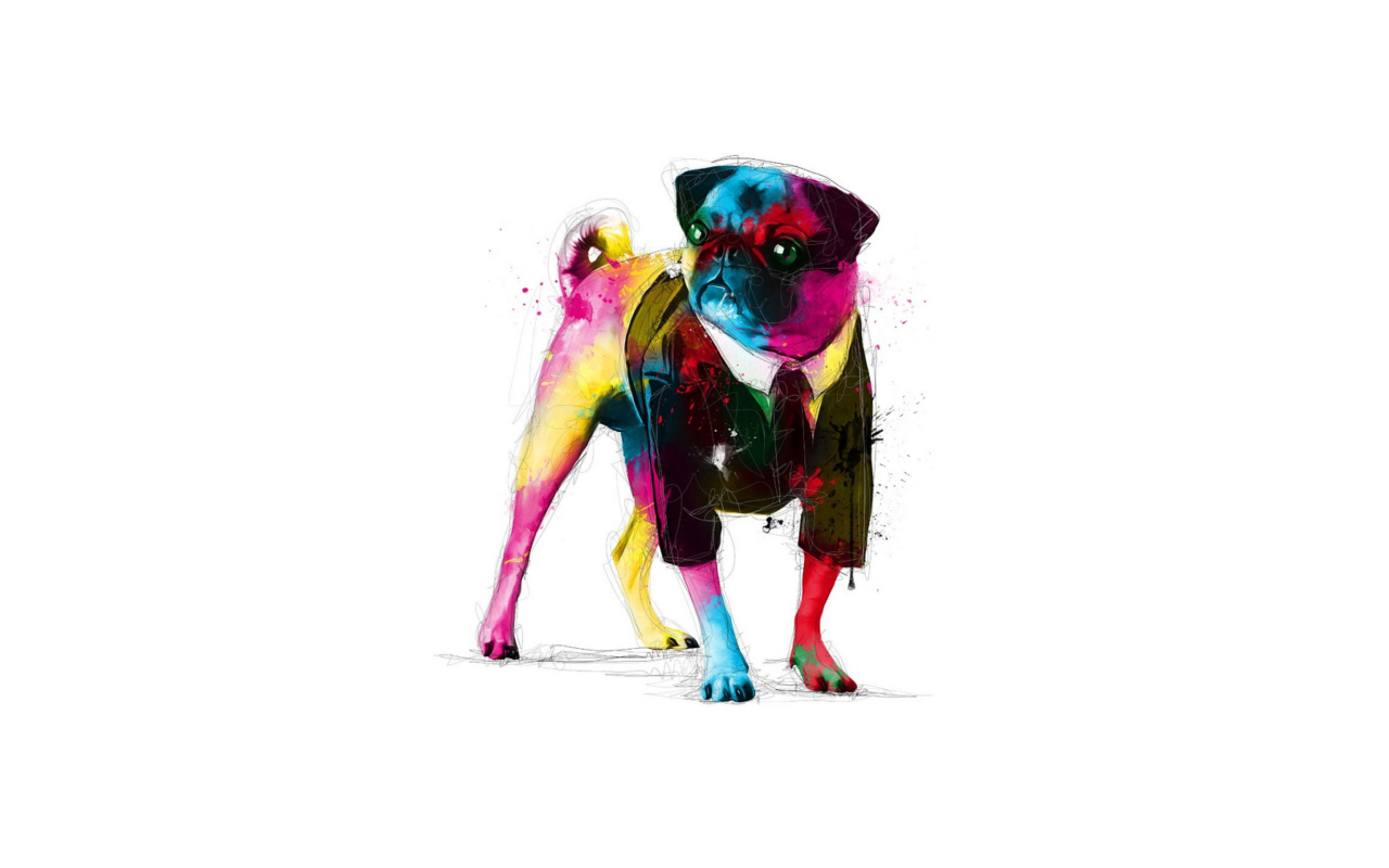 Fondo de pantalla Dog In Suit Illustration 1280x800