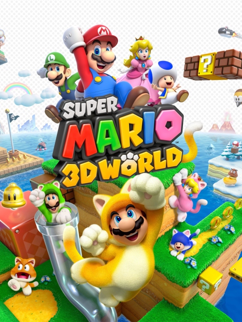 Das Super Mario 3D World Wallpaper 480x640