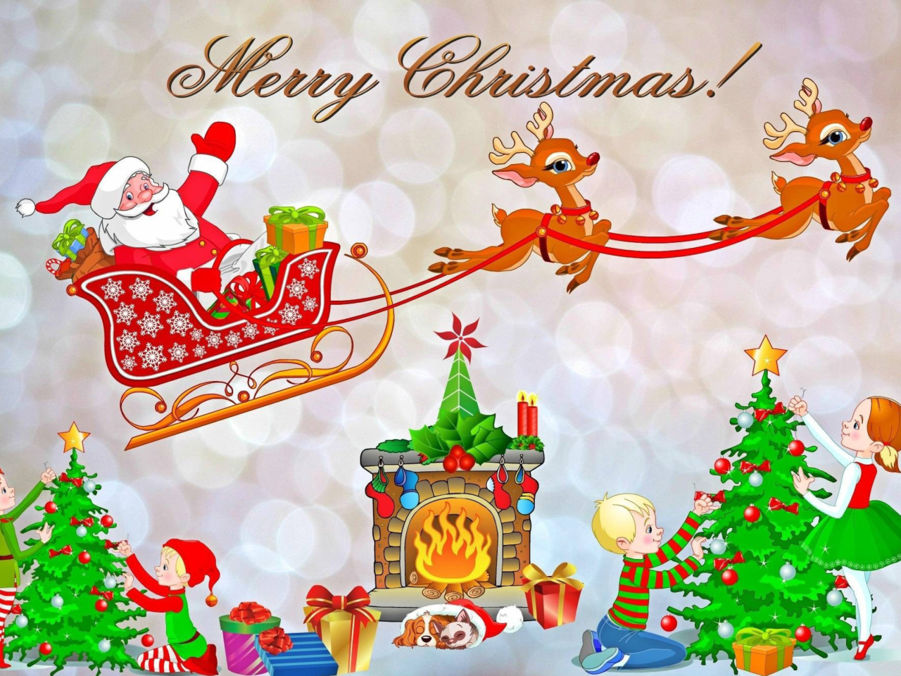 Screenshot №1 pro téma Merry Xmas Card 1280x960