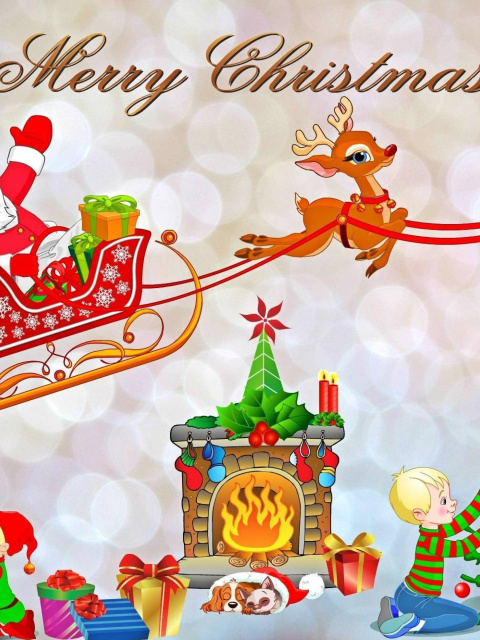 Screenshot №1 pro téma Merry Xmas Card 480x640