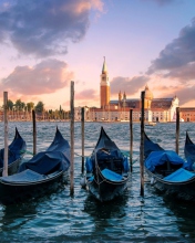 Обои Venice Italy Gondolas 176x220