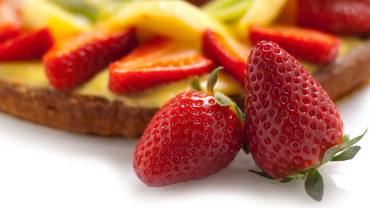 Sfondi Strawberries Tart 1280x720