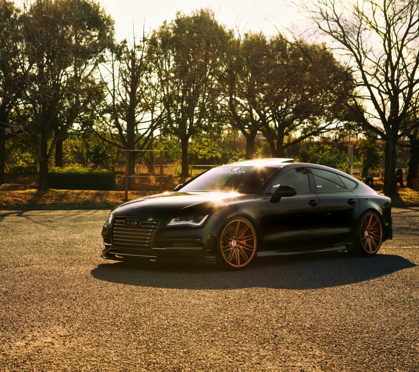 Fondo de pantalla Audi A7 Sportback Vossen Black 1440x1280