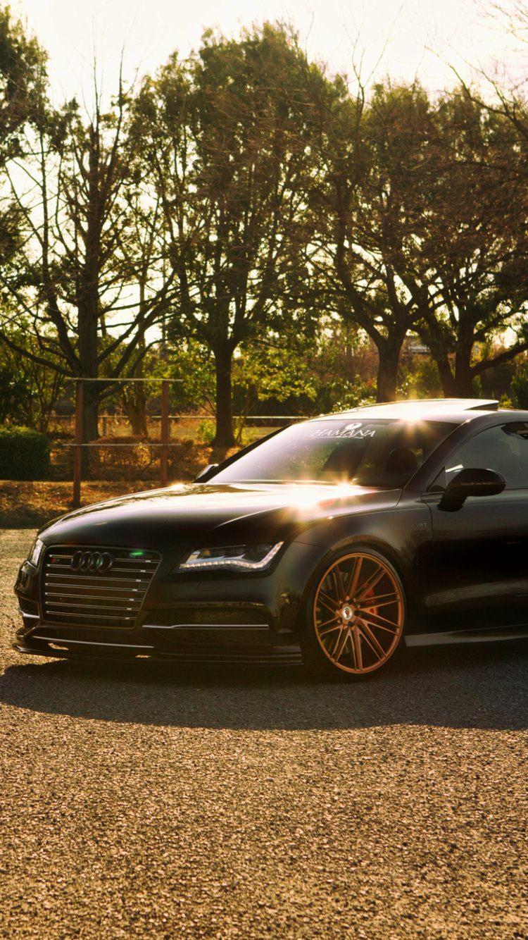 Audi A7 Sportback Vossen Black wallpaper 750x1334