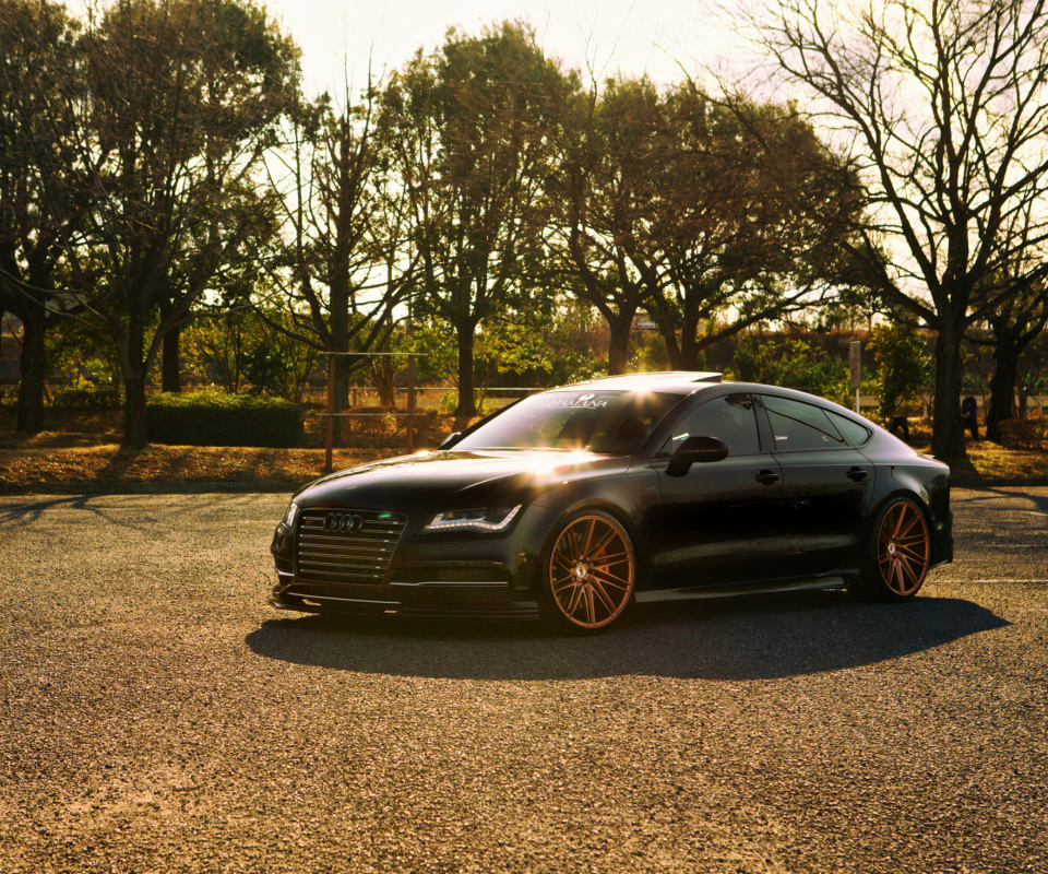 Fondo de pantalla Audi A7 Sportback Vossen Black 960x800