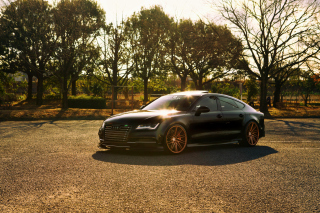 Free Audi A7 Sportback Vossen Black Picture for Android, iPhone and iPad