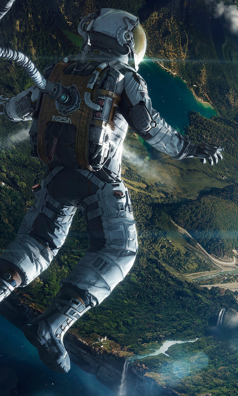 Das Astronaut In Space Wallpaper 480x800