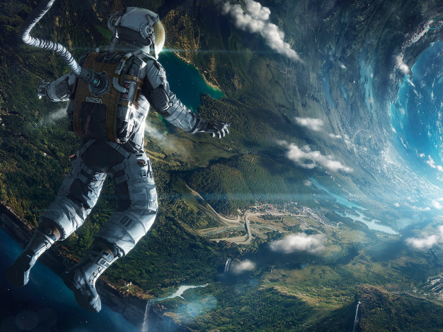 Das Astronaut In Space Wallpaper 640x480