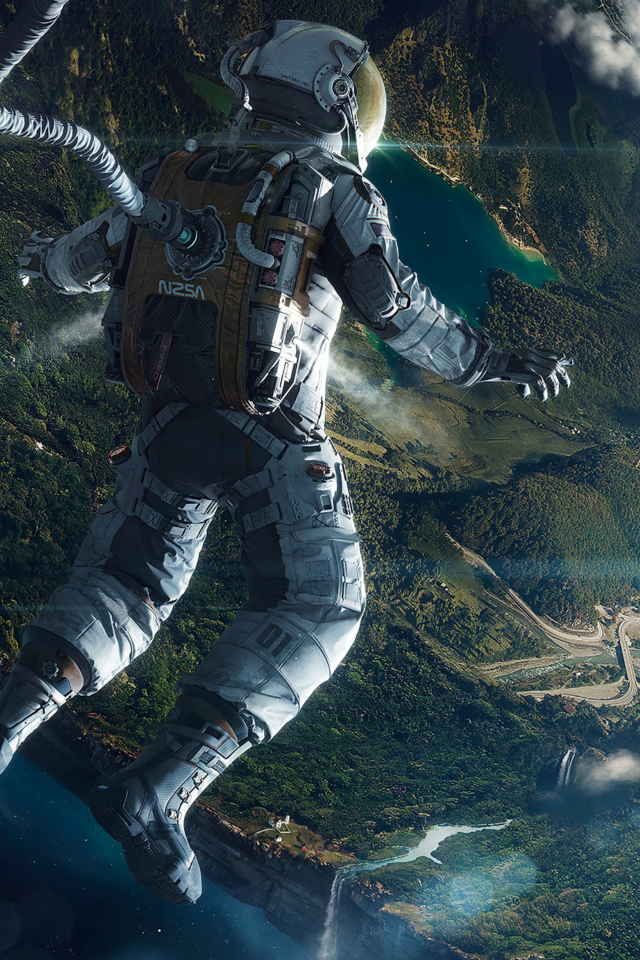 Fondo de pantalla Astronaut In Space 640x960