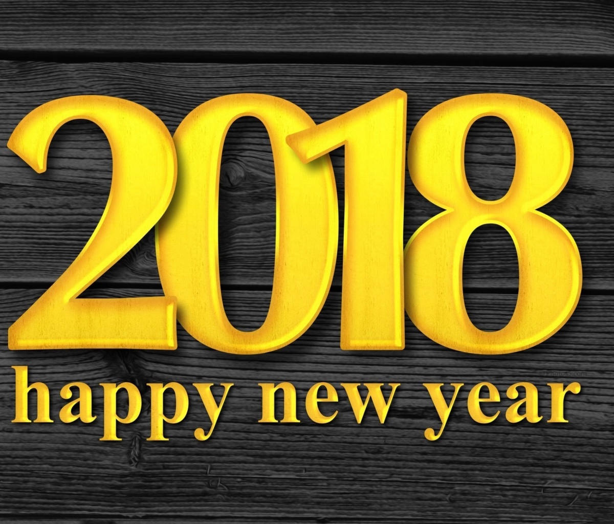 2018 New Year Wooden Texture wallpaper 1200x1024