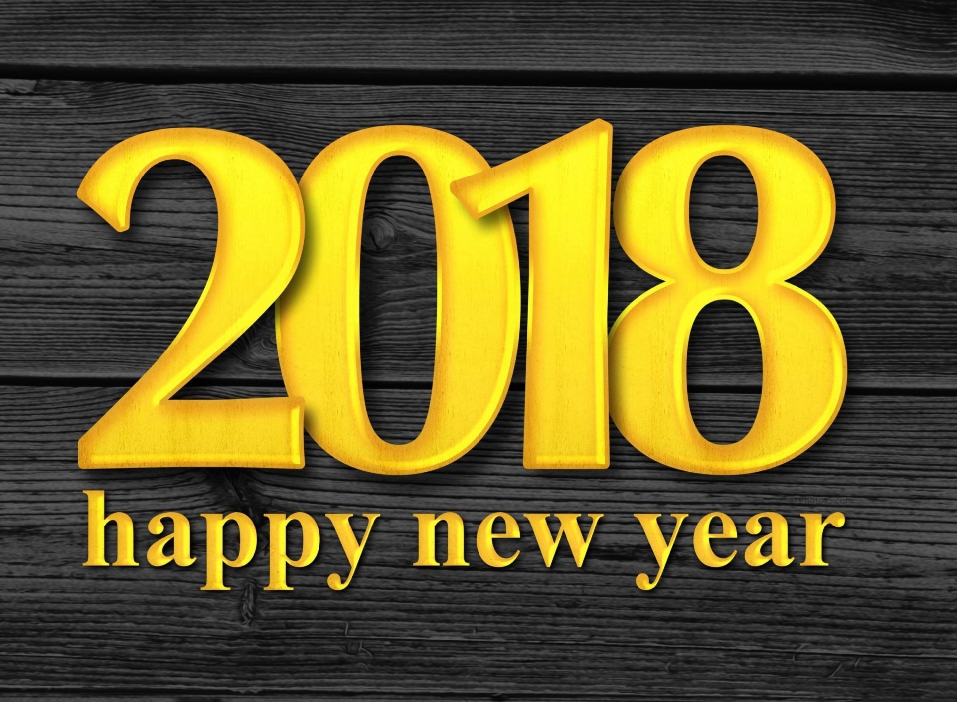 2018 New Year Wooden Texture wallpaper 1920x1408