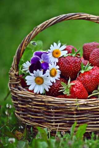 Screenshot №1 pro téma Strawberries in Baskets 320x480