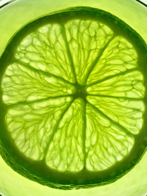 Screenshot №1 pro téma Lime Citrus Fruit 480x640
