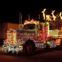 Das Xmas Truck in Lights Wallpaper 128x128