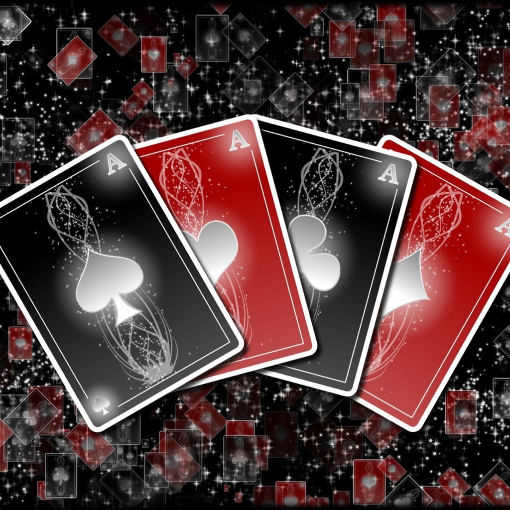 Das Poker cards Wallpaper 1024x1024
