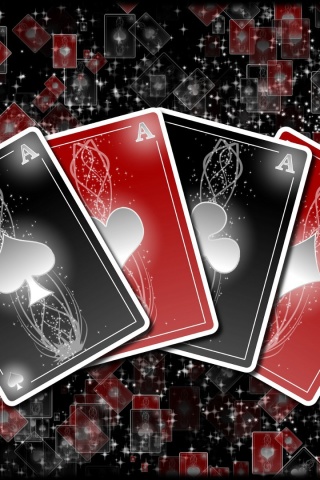 Обои Poker cards 320x480