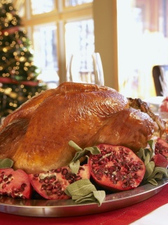 Das Turkey on Thanksgiving Day Wallpaper 240x320