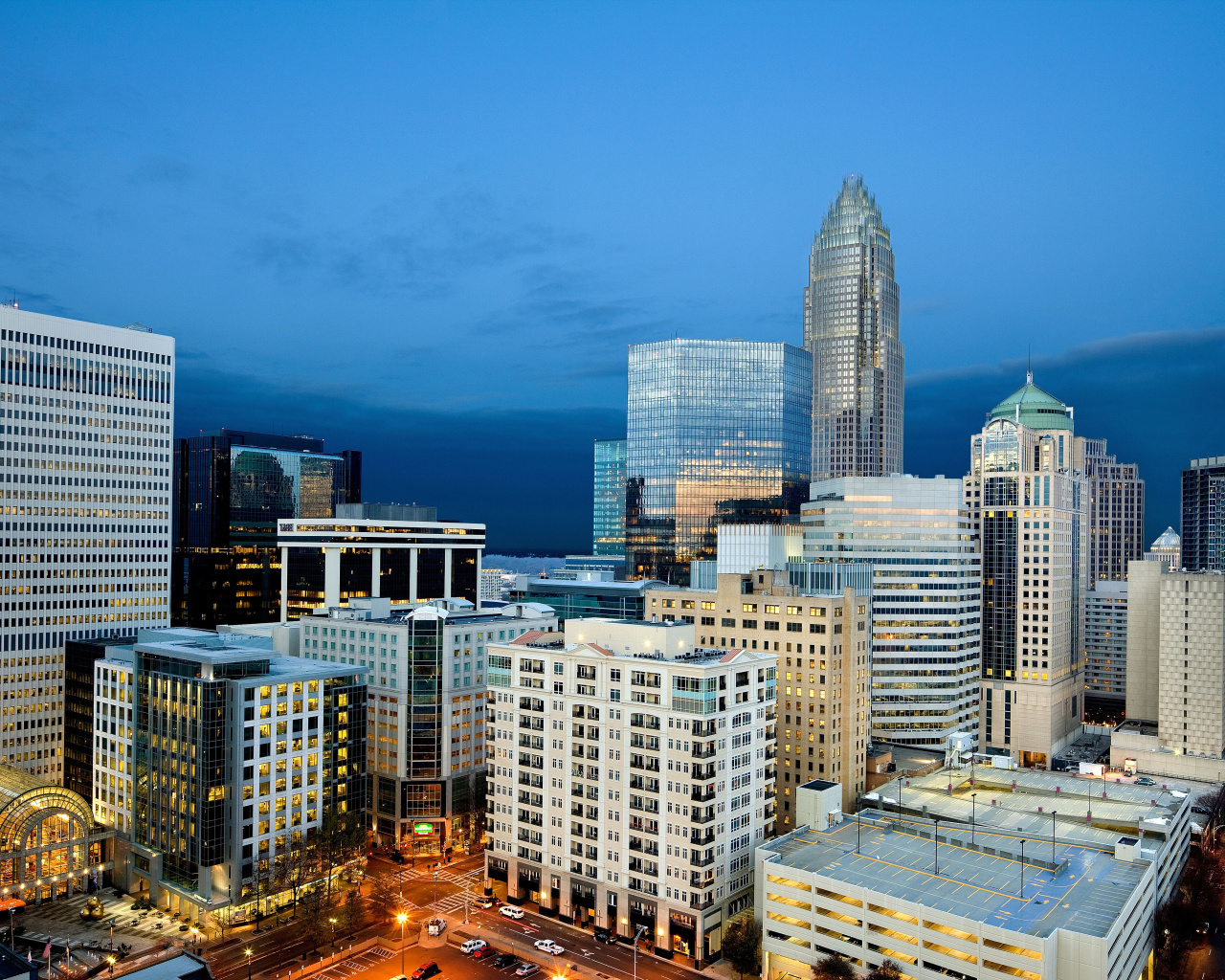 Charlotte Cityscape wallpaper 1280x1024