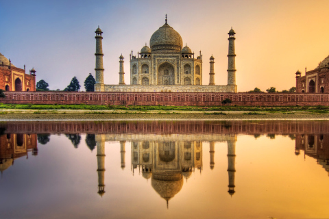 Fondo de pantalla Taj Mahal India 480x320