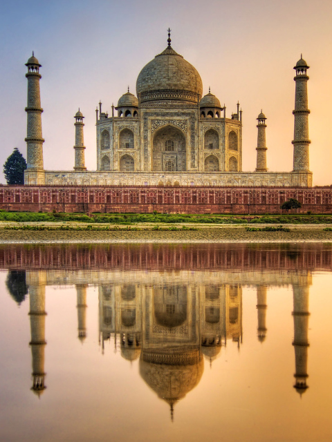 Обои Taj Mahal India 480x640