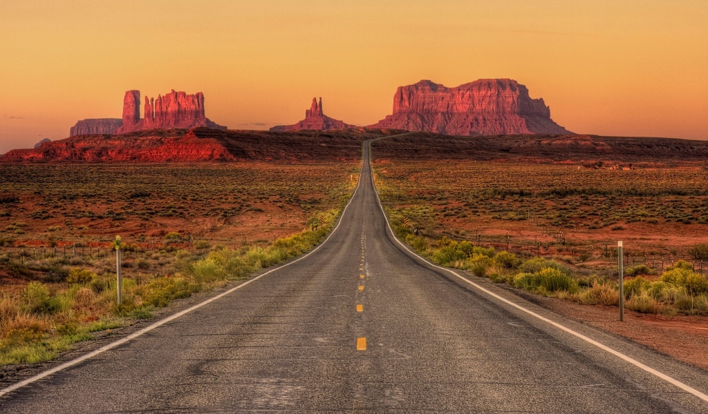 Sfondi Monument Valley in Arizona 1024x600