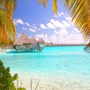 Fondo de pantalla Blue Lagoon Island - Bahamas 128x128