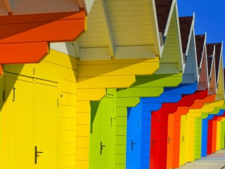 Обои Colorful Houses In Holland 320x240